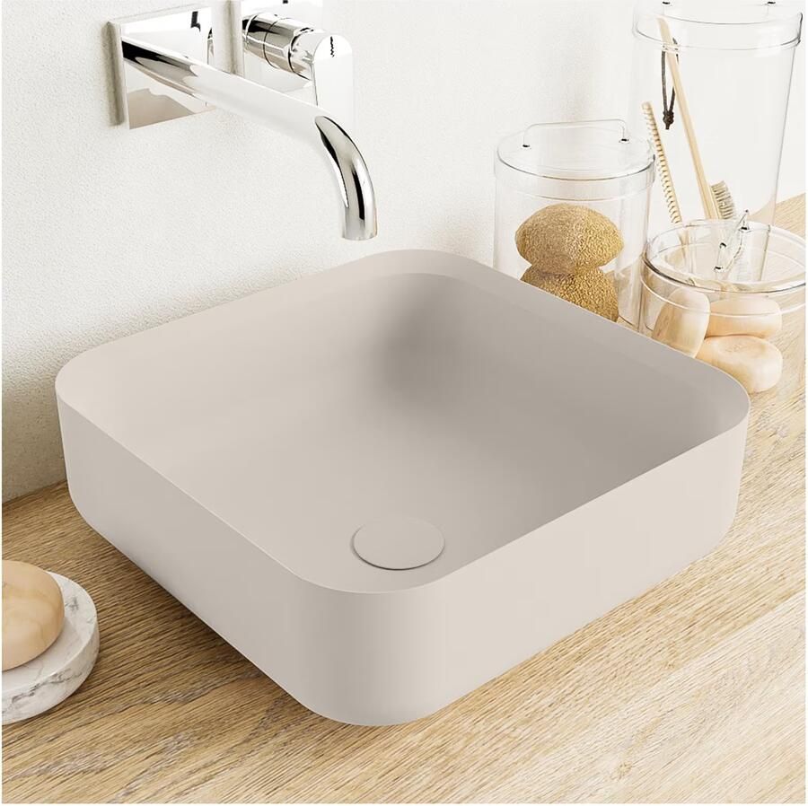 Mondiaz Speciaal Ruimtebesparend sifon met clickwaste Easy | 5 4" | Solid Surface | linen - Foto 3