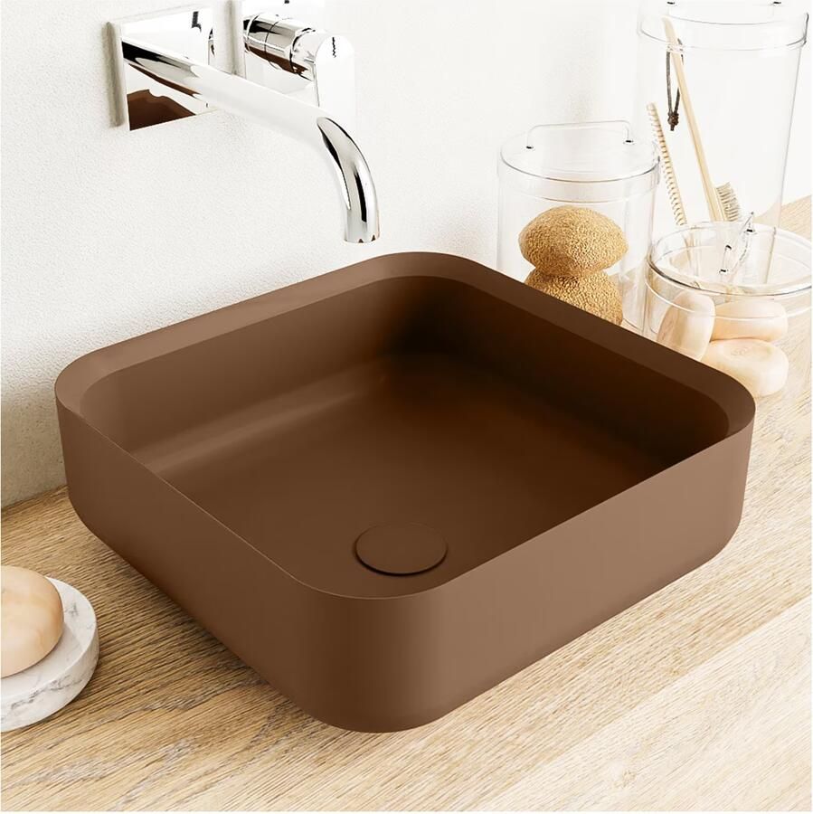 Mondiaz Speciaal Ruimtebesparend sifon met clickwaste Easy | 5 4" | Solid Surface | rust - Foto 3