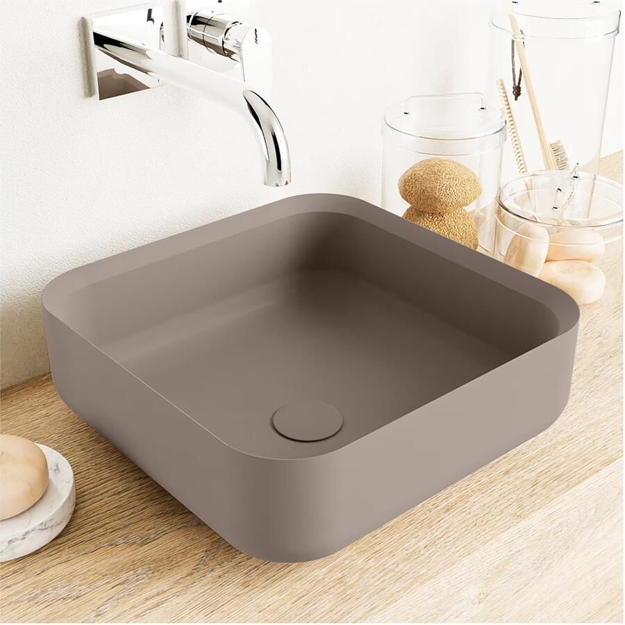 Mondiaz Speciaal Ruimtebesparend sifon met clickwaste Easy | 5 4" | Solid Surface | smoke