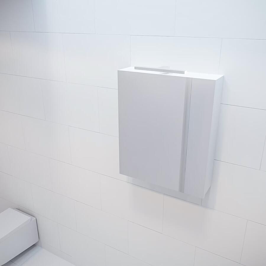 Mondiaz Spiegelkast Vico Cube | 60x70 cm | 1 Deur | Zonder verlichting | Wit mat - Foto 3