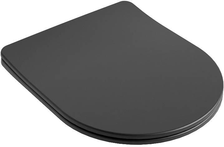 Mondiaz Toiletzitting Lavie | Sofclose met quick-release | Duroplast | Dark Grey