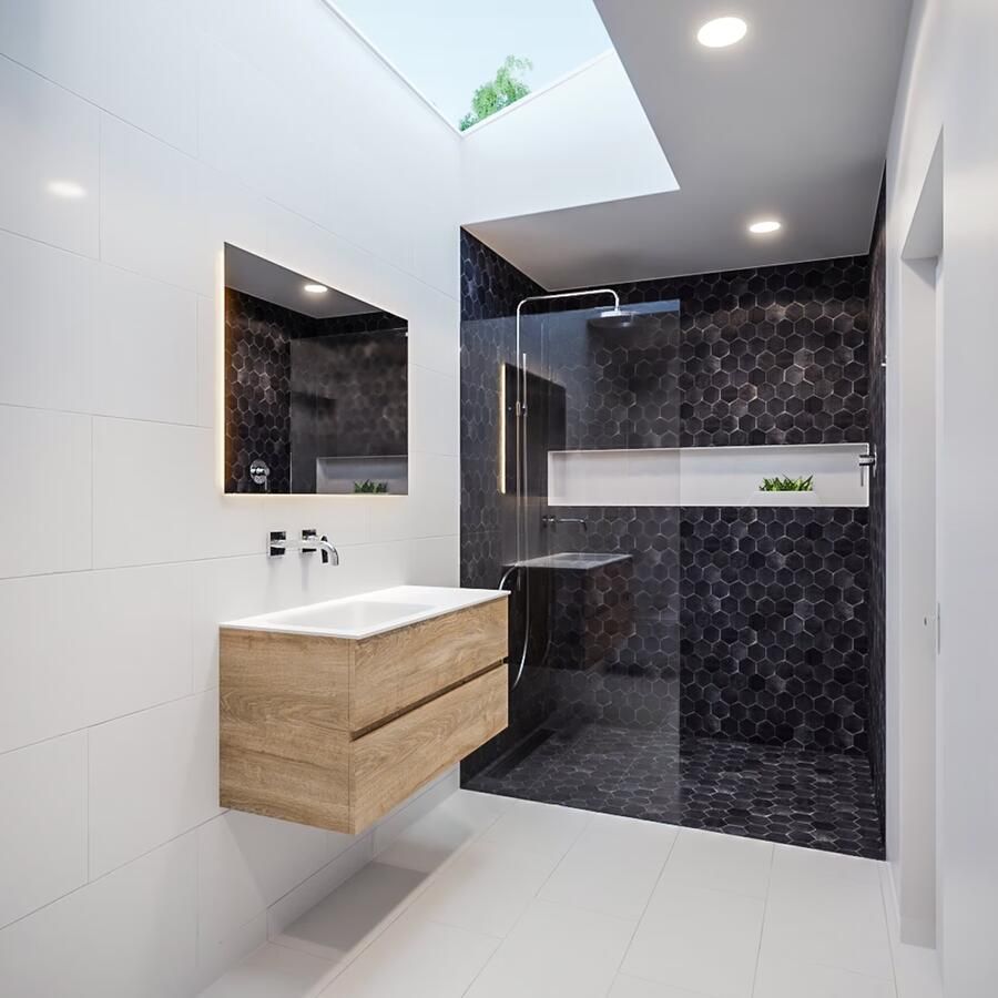 Mondiaz VICA Badkamermeubelset 100cm 2 lades wasbak Cloud links 0 kraangaten solid surface washed oak PC75341231 - Foto 3