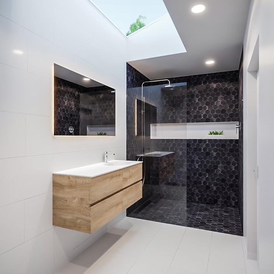 Mondiaz VICA Badkamermeubelset 120cm 4 lades wasbak Moon rechts 1 kraangat solid surface washed oak PC75341278 - Foto 4