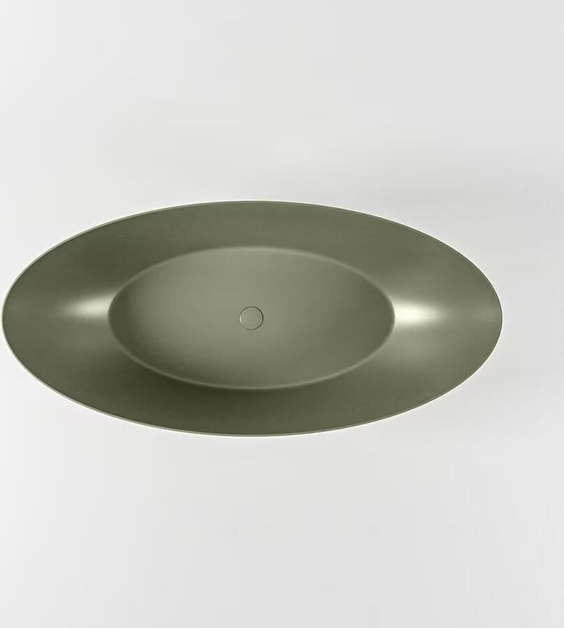 Mondiaz Vrijstaand bad Float | 170x80 cm | Solid surface | Ovaal | Army