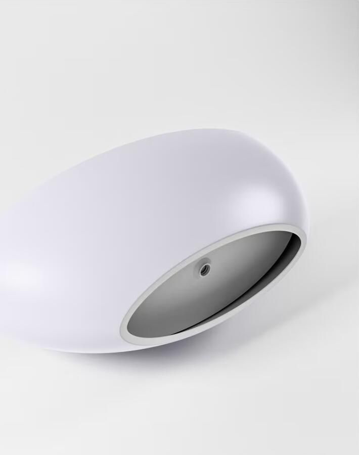 Mondiaz Vrijstaand bad Float | 170x80 cm | Solid surface | Ovaal | Cale Talc - Foto 3