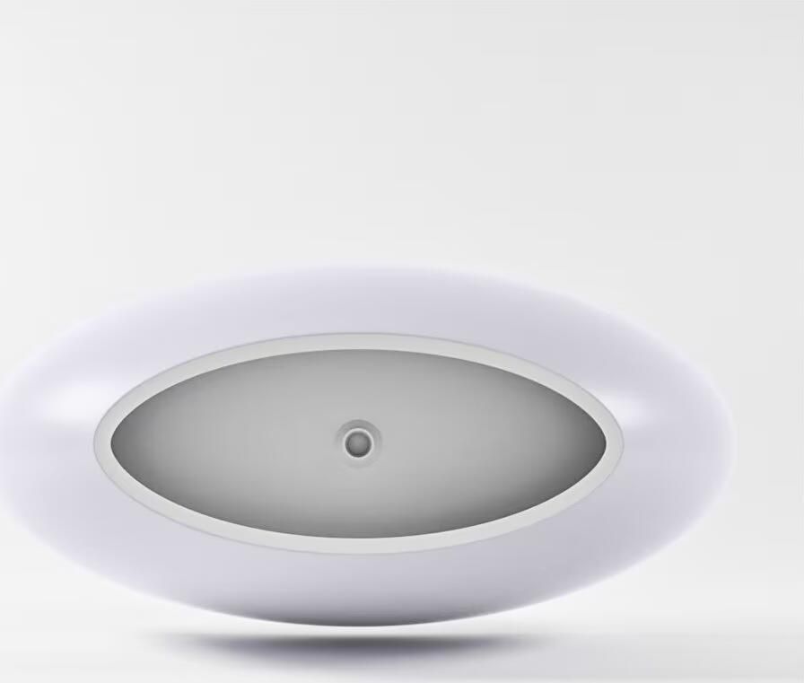 Mondiaz Vrijstaand bad Float | 170x80 cm | Solid surface | Ovaal | Cale Talc - Foto 2