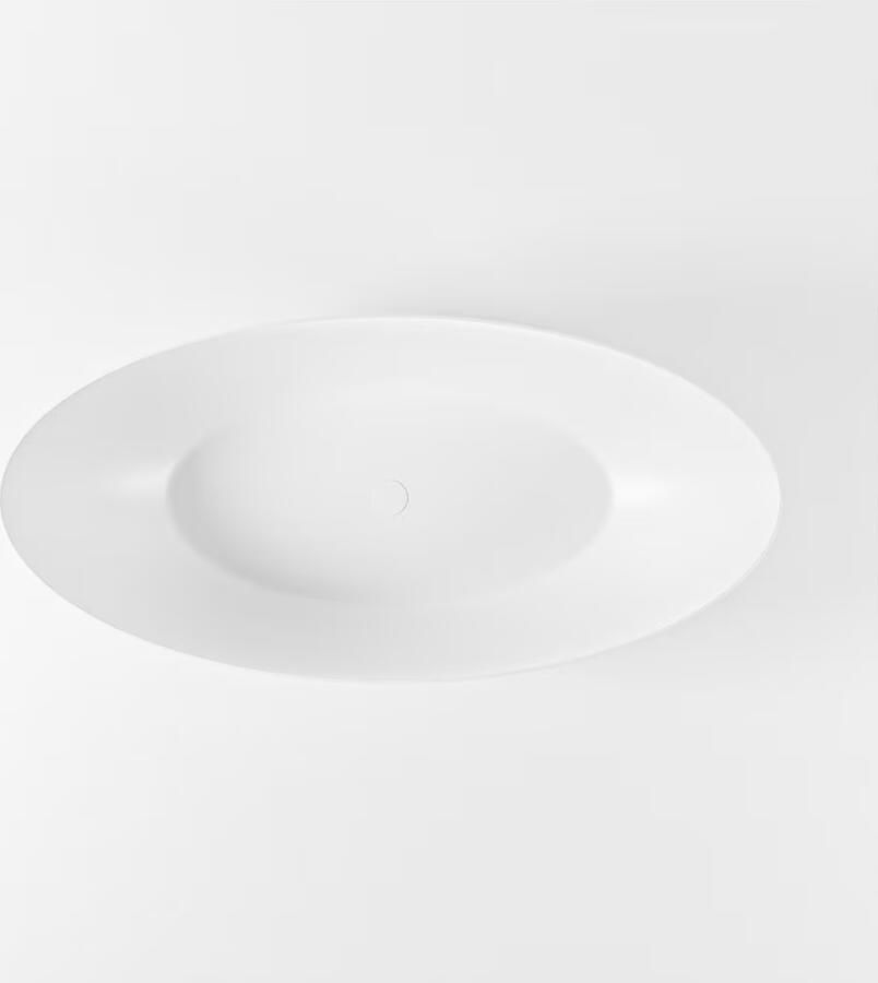 Mondiaz Vrijstaand bad Float | 170x80 cm | Solid surface | Ovaal | Cale Talc