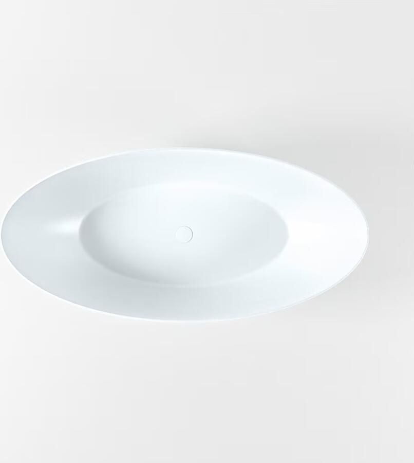 Mondiaz Vrijstaand bad Float | 170x80 cm | Solid surface | Ovaal | Clay
