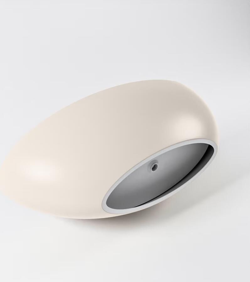 Mondiaz Vrijstaand bad Float | 170x80 cm | Solid surface | Ovaal | Linen - Foto 3