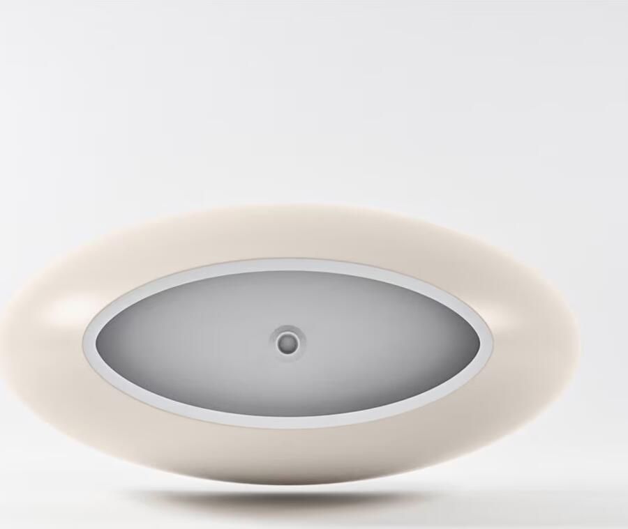 Mondiaz Vrijstaand bad Float | 170x80 cm | Solid surface | Ovaal | Linen - Foto 2