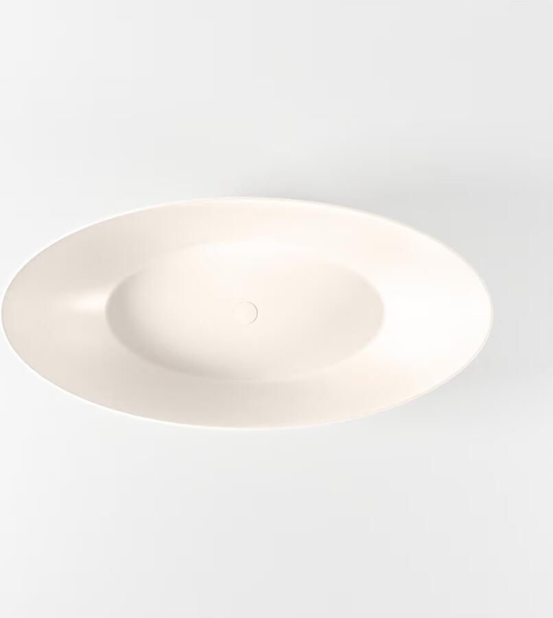 Mondiaz Vrijstaand bad Float | 170x80 cm | Solid surface | Ovaal | Linen