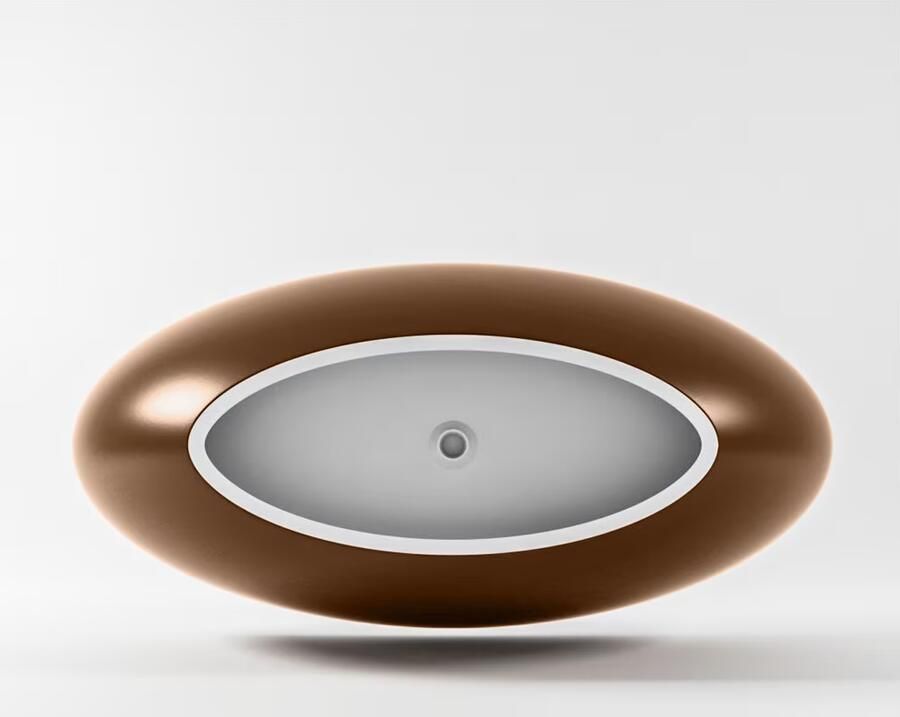 Mondiaz Vrijstaand bad Float | 170x80 cm | Solid surface | Ovaal | Rust - Foto 3