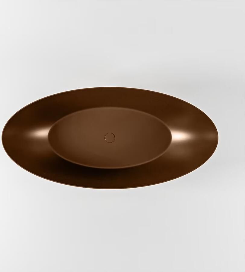 Mondiaz Vrijstaand bad Float | 170x80 cm | Solid surface | Ovaal | Rust - Foto 2