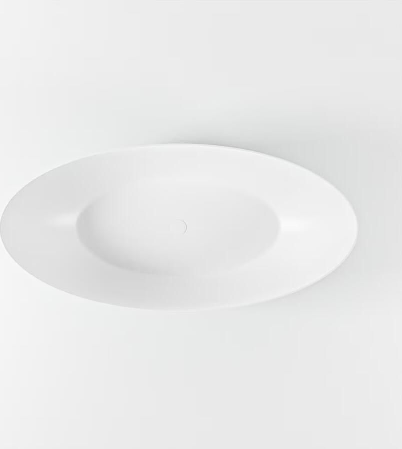Mondiaz Vrijstaand bad Float | 170x80 cm | Solid surface | Ovaal | Smag Talc - Foto 2