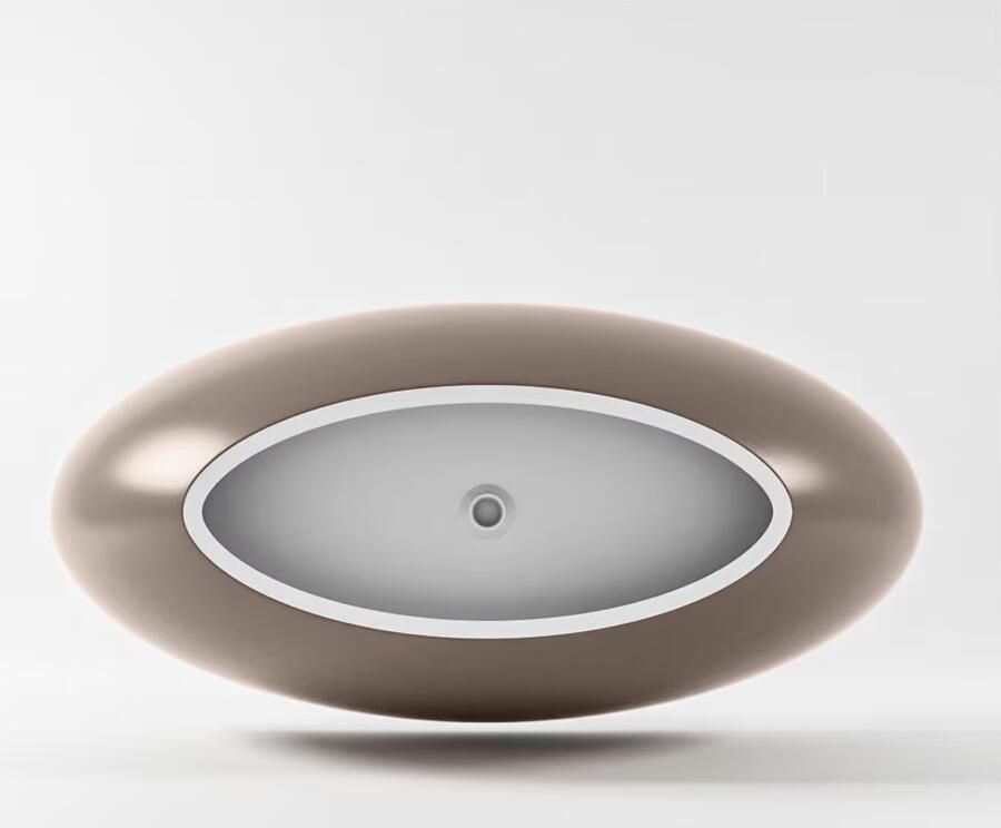 Mondiaz Vrijstaand bad Float | 170x80 cm | Solid surface | Ovaal | Smoke Talc - Foto 2