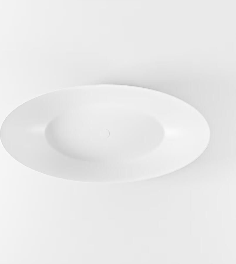 Mondiaz Vrijstaand bad Float | 170x80 cm | Solid surface | Ovaal | Urban Talc