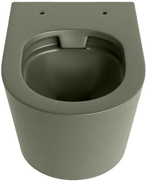 Mondiaz Wandcloset Lavie | 53 cm | Zonder spoelrand | Single fire | Excl.Toiletzitting | Keramiek | Army (groen) - Foto 3
