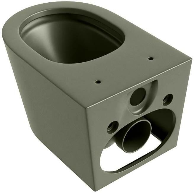 Mondiaz Wandcloset Lavie | 53 cm | Zonder spoelrand | Single fire | Excl.Toiletzitting | Keramiek | Army (groen)