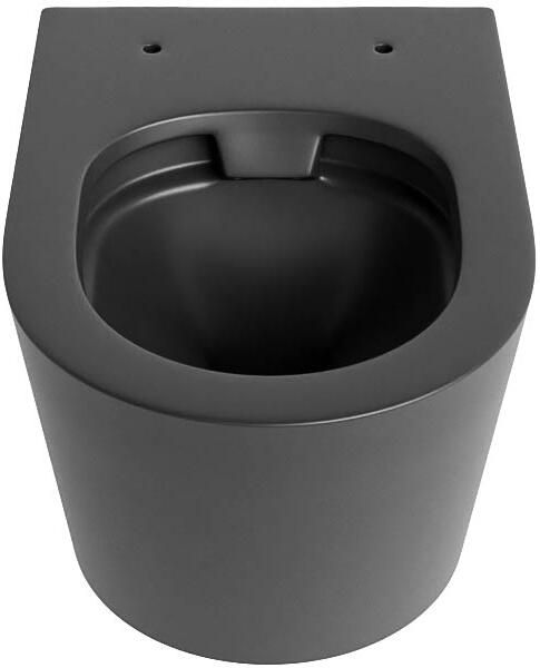 Mondiaz Wandcloset Lavie | 53 cm | Zonder spoelrand | Single fire | Excl.Toiletzitting | Keramiek | Dark Grey - Foto 3