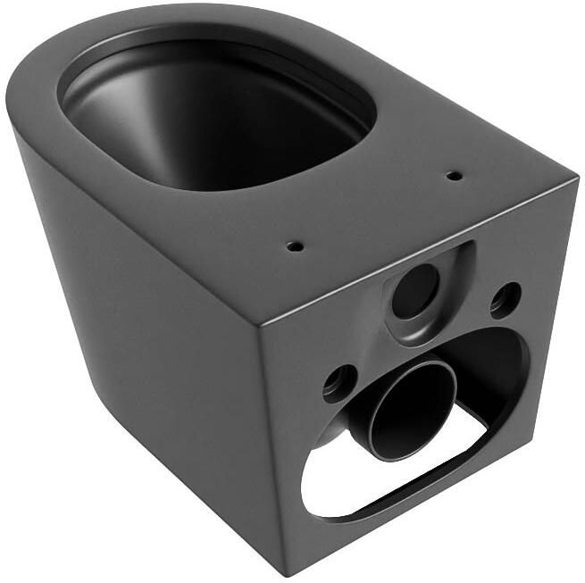 Mondiaz Wandcloset Lavie | 53 cm | Zonder spoelrand | Single fire | Excl.Toiletzitting | Keramiek | Dark Grey