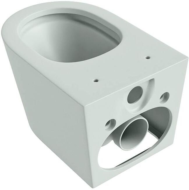 Mondiaz Wandcloset Lavie | 53 cm | Zonder spoelrand | Single fire | Excl.Toiletzitting | Keramiek | Greey (licht grijs)