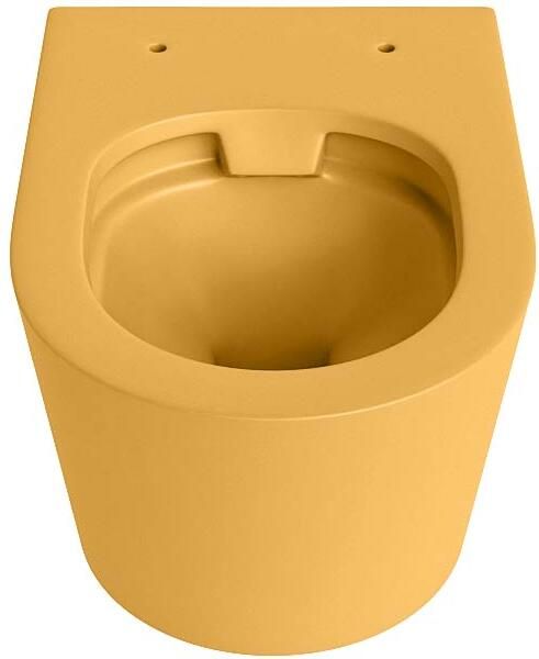 Mondiaz Wandcloset Lavie | 53 cm | Zonder spoelrand | Single fire | Excl.Toiletzitting | Keramiek | Ocher (geel) - Foto 3