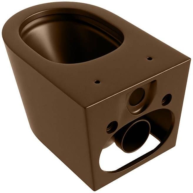 Mondiaz Wandcloset Lavie | 53 cm | Zonder spoelrand | Single fire | Excl.Toiletzitting | Keramiek | Rust (bruin) - Foto 2