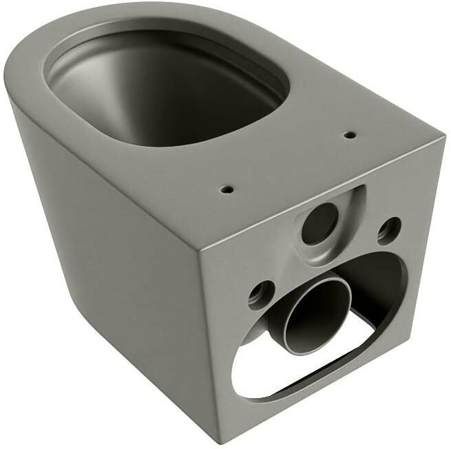 Mondiaz Wandcloset Lavie | 53 cm | Zonder spoelrand | Single fire | Excl.Toiletzitting | Keramiek | Smoke (grijs)