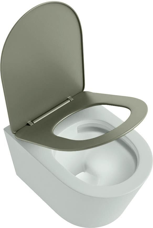 Mondiaz Wandcloset Lavie | Zonder spoelrand | Incl.Toiletzitting-Army | Keramiek | Greey (licht grijs) - Foto 2