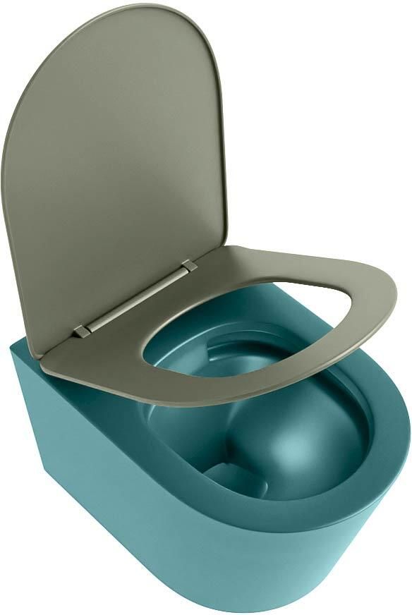 Mondiaz Wandcloset Lavie | Zonder spoelrand | Incl.Toiletzitting-Army | Keramiek | Smag (turquoise) - Foto 3