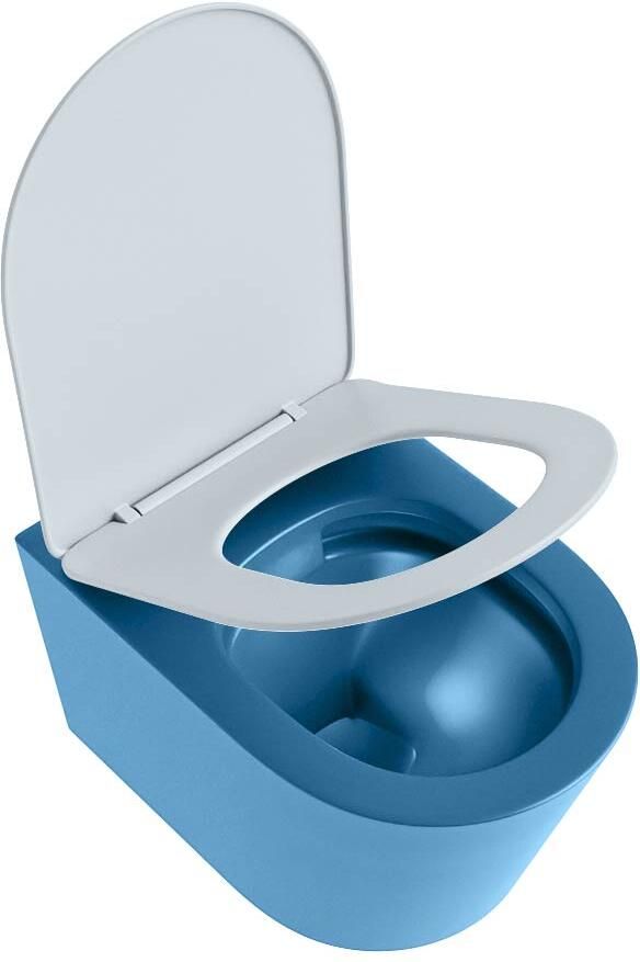 Mondiaz Wandcloset Lavie | Zonder spoelrand | Incl.Toiletzitting-Clay | Keramiek | Jeans (blauw) - Foto 3