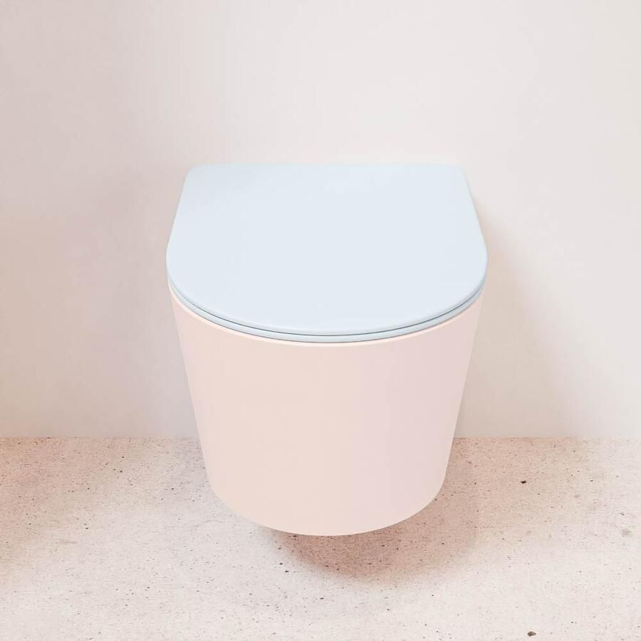 Mondiaz Wandcloset Lavie | Zonder spoelrand | Incl.Toiletzitting-Clay | Keramiek | Rosee - Foto 3