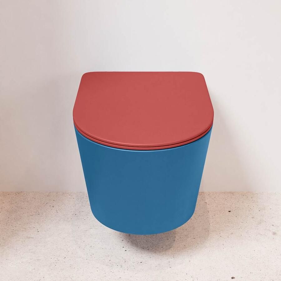 Mondiaz Wandcloset Lavie | Zonder spoelrand | Incl.Toiletzitting-Fire | Keramiek | Jeans (blauw) - Foto 3