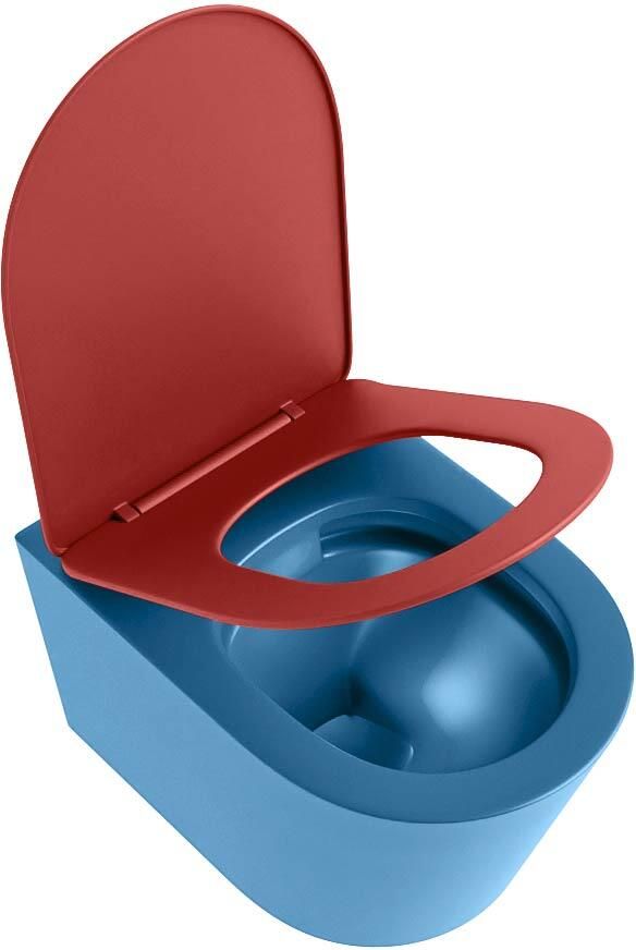 Mondiaz Wandcloset Lavie | Zonder spoelrand | Incl.Toiletzitting-Fire | Keramiek | Jeans (blauw) - Foto 2