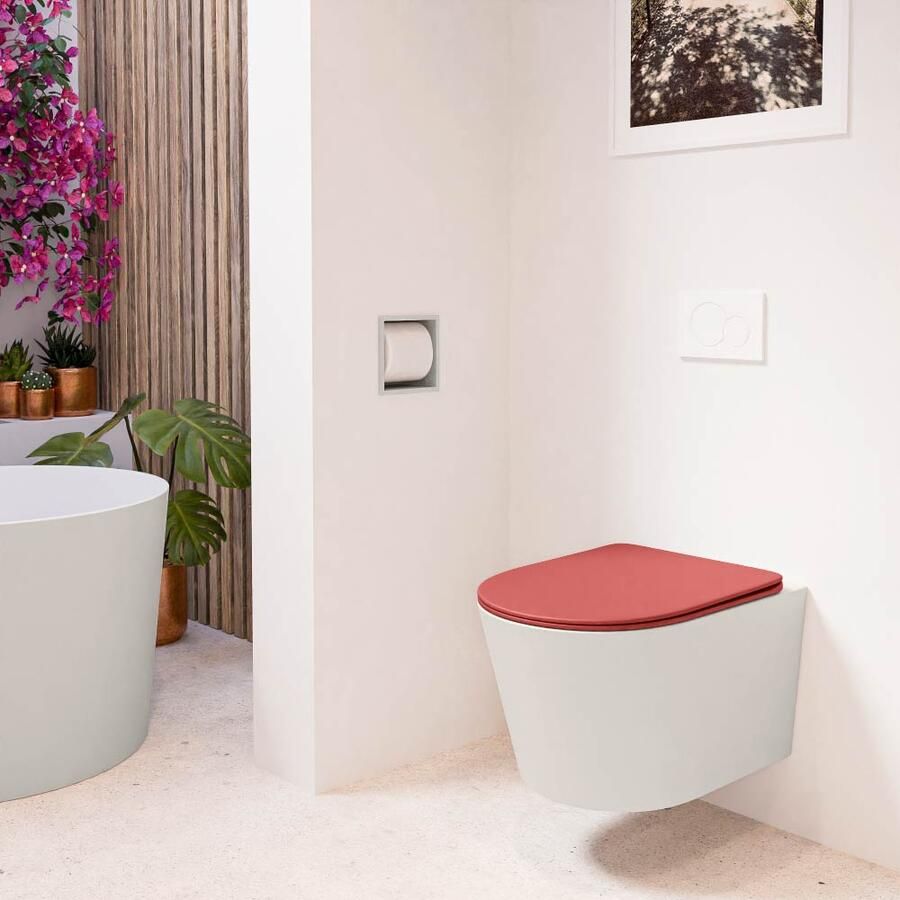 Mondiaz Wandcloset Lavie | Zonder spoelrand | Incl.Toiletzitting-Fire | Keramiek | Linen (beige) - Foto 2