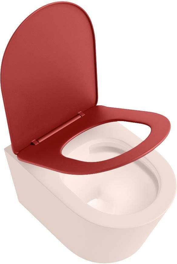 Mondiaz Wandcloset Lavie | Zonder spoelrand | Incl.Toiletzitting-Fire | Keramiek | Rosee - Foto 3