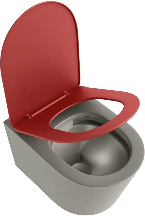 Mondiaz Wandcloset Lavie | Zonder spoelrand | Incl.Toiletzitting-Fire | Keramiek | Smoke (grijs) - Foto 3