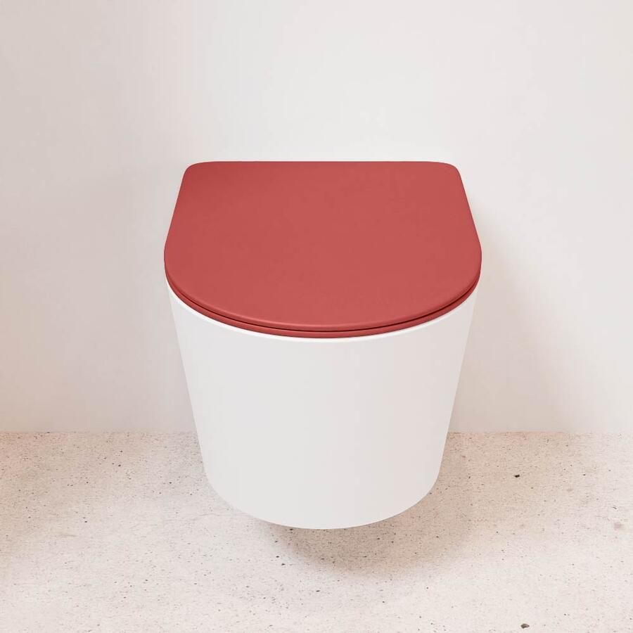 Mondiaz Wandcloset Lavie | Zonder spoelrand | Incl.Toiletzitting-Fire | Keramiek | Talc (wit mat) - Foto 3