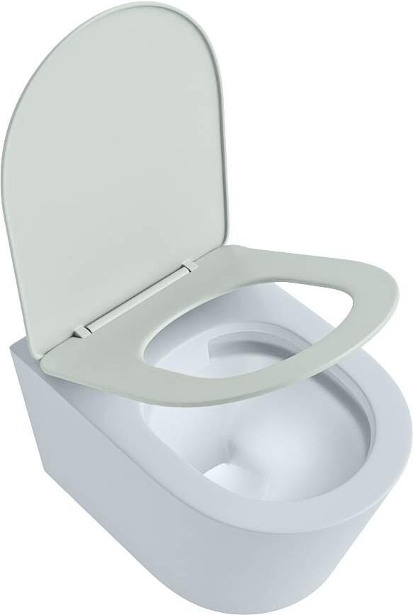 Mondiaz Wandcloset Lavie | Zonder spoelrand | Incl.Toiletzitting-Greey | Keramiek | Clay (licht grijs) - Foto 3