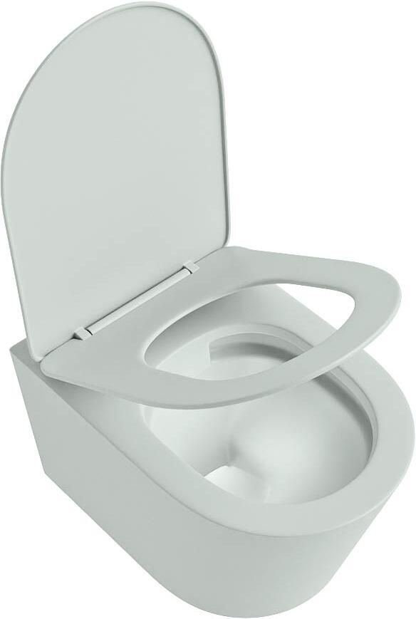 Mondiaz Wandcloset Lavie | Zonder spoelrand | Incl.Toiletzitting-Greey | Keramiek | Greey (licht grijs) - Foto 2