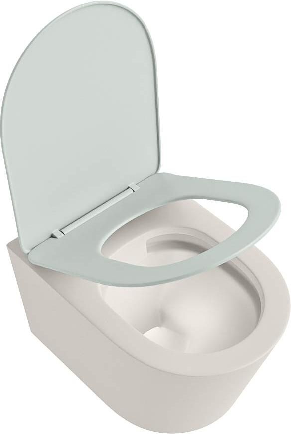 Mondiaz Wandcloset Lavie | Zonder spoelrand | Incl.Toiletzitting-Greey | Keramiek | Linen (beige) - Foto 3