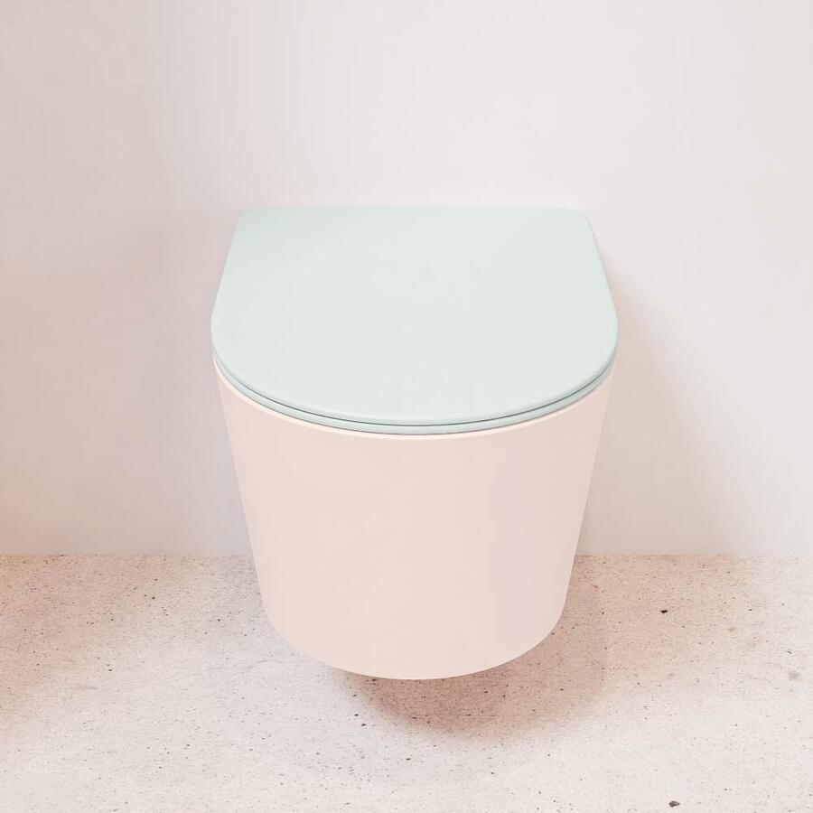 Mondiaz Wandcloset Lavie | Zonder spoelrand | Incl.Toiletzitting-Greey | Keramiek | Rosee - Foto 3