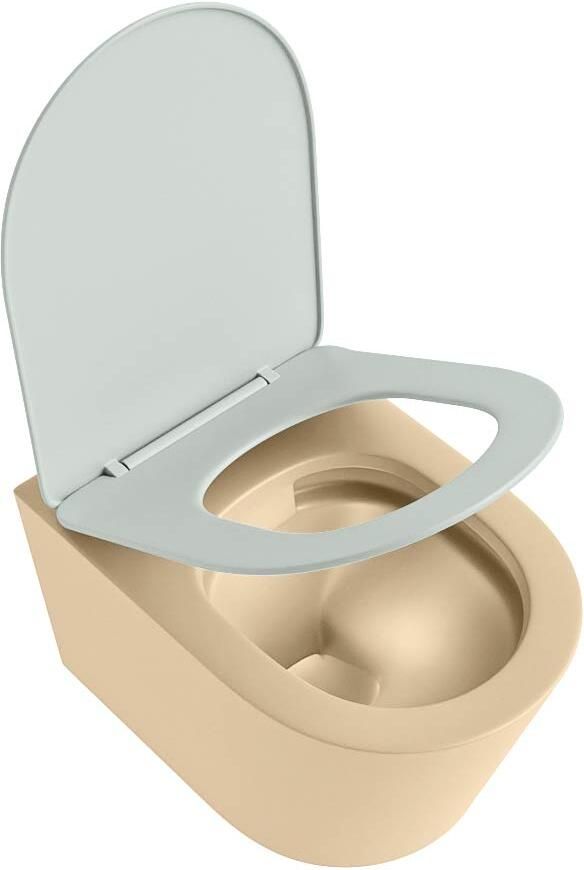 Mondiaz Wandcloset Lavie | Zonder spoelrand | Incl.Toiletzitting-Greey | Keramiek | Sand - Foto 2