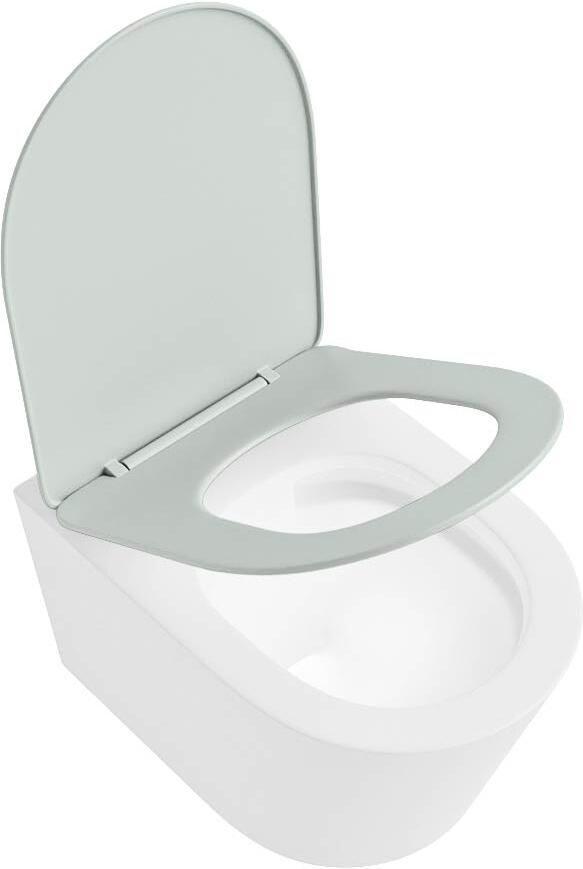 Mondiaz Wandcloset Lavie | Zonder spoelrand | Incl.Toiletzitting-Greey | Keramiek | Talc (wit mat) - Foto 2