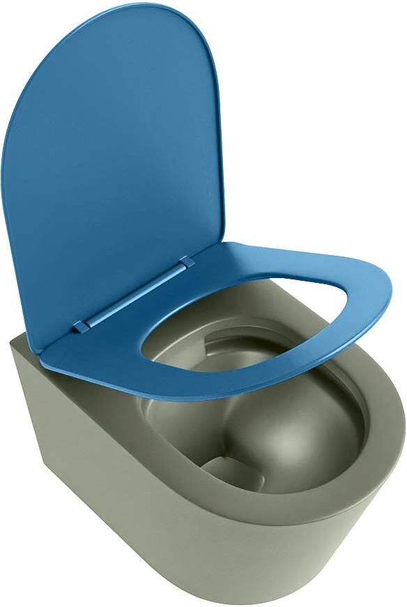 Mondiaz Wandcloset Lavie | Zonder spoelrand | Incl.Toiletzitting-Jeans | Keramiek | Army (groen) - Foto 3