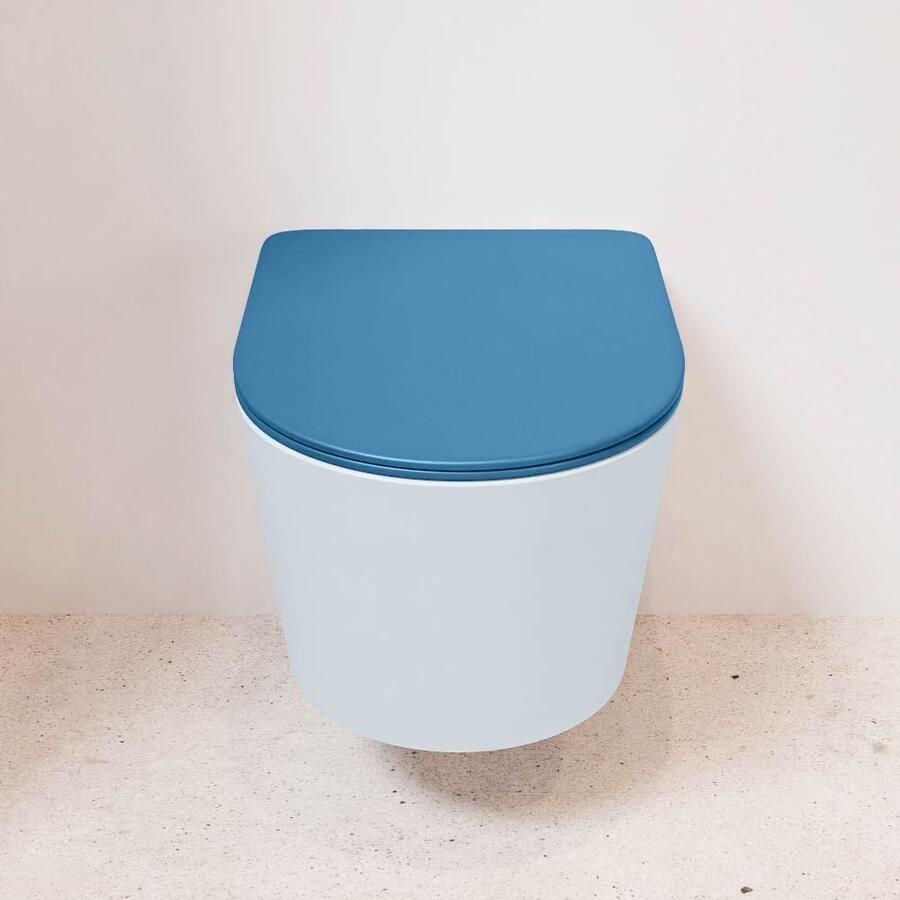 Mondiaz Wandcloset Lavie | Zonder spoelrand | Incl.Toiletzitting-Jeans | Keramiek | Clay (licht grijs) - Foto 3