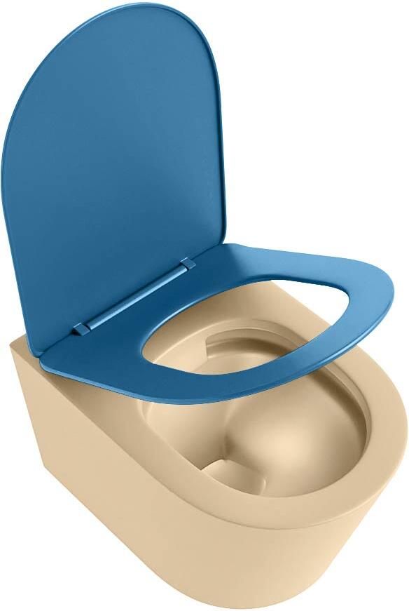 Mondiaz Wandcloset Lavie | Zonder spoelrand | Incl.Toiletzitting-Jeans | Keramiek | Sand - Foto 2