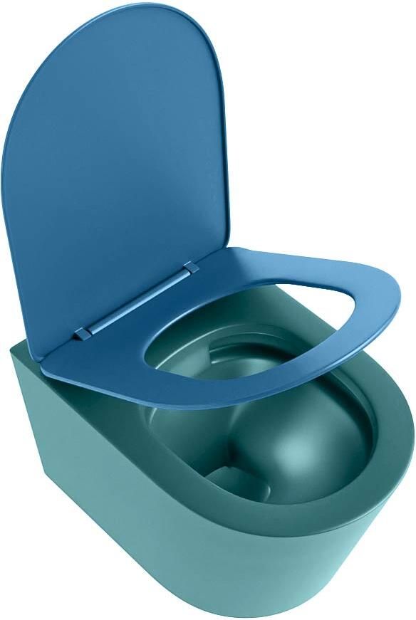 Mondiaz Wandcloset Lavie | Zonder spoelrand | Incl.Toiletzitting-Jeans | Keramiek | Smag (turquoise) - Foto 3