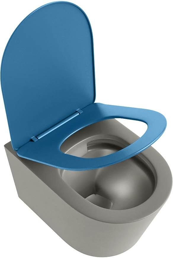 Mondiaz Wandcloset Lavie | Zonder spoelrand | Incl.Toiletzitting-Jeans | Keramiek | Smoke (grijs) - Foto 2