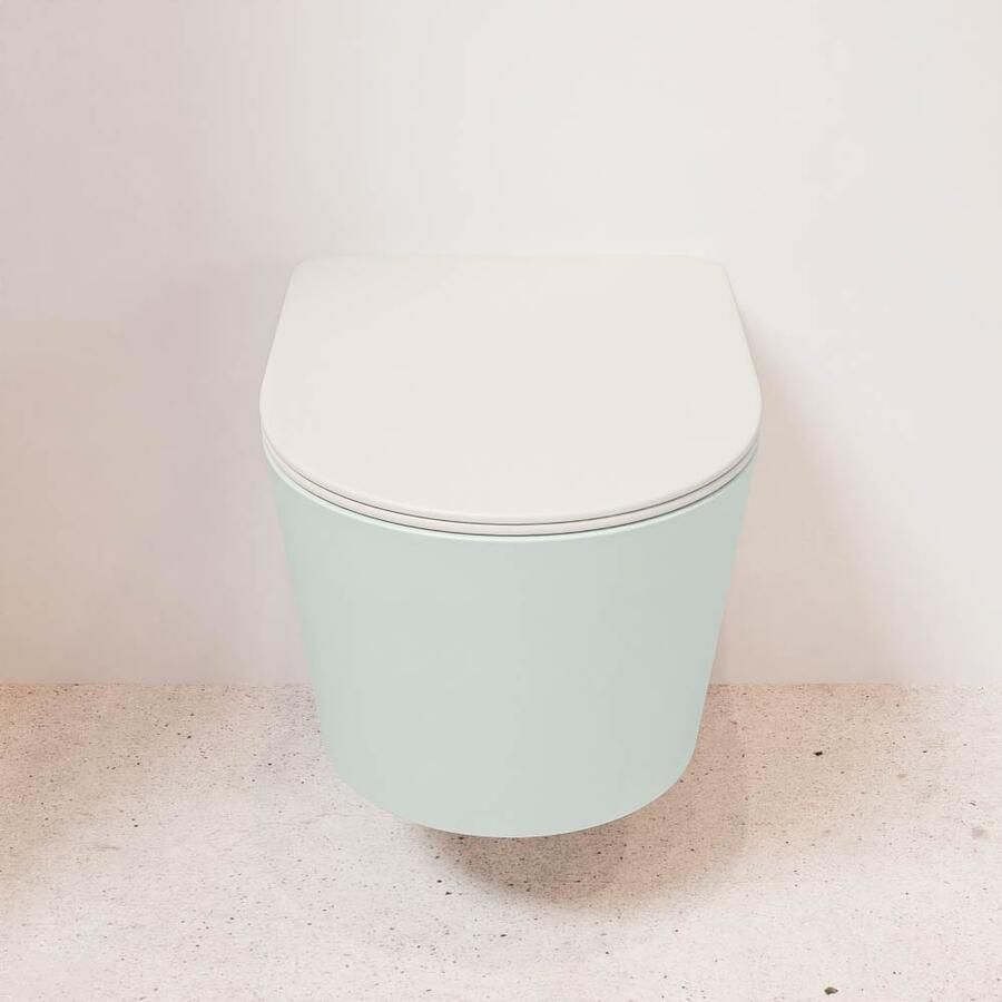 Mondiaz Wandcloset Lavie | Zonder spoelrand | Incl.Toiletzitting-Linen | Keramiek | Greey (licht grijs) - Foto 3